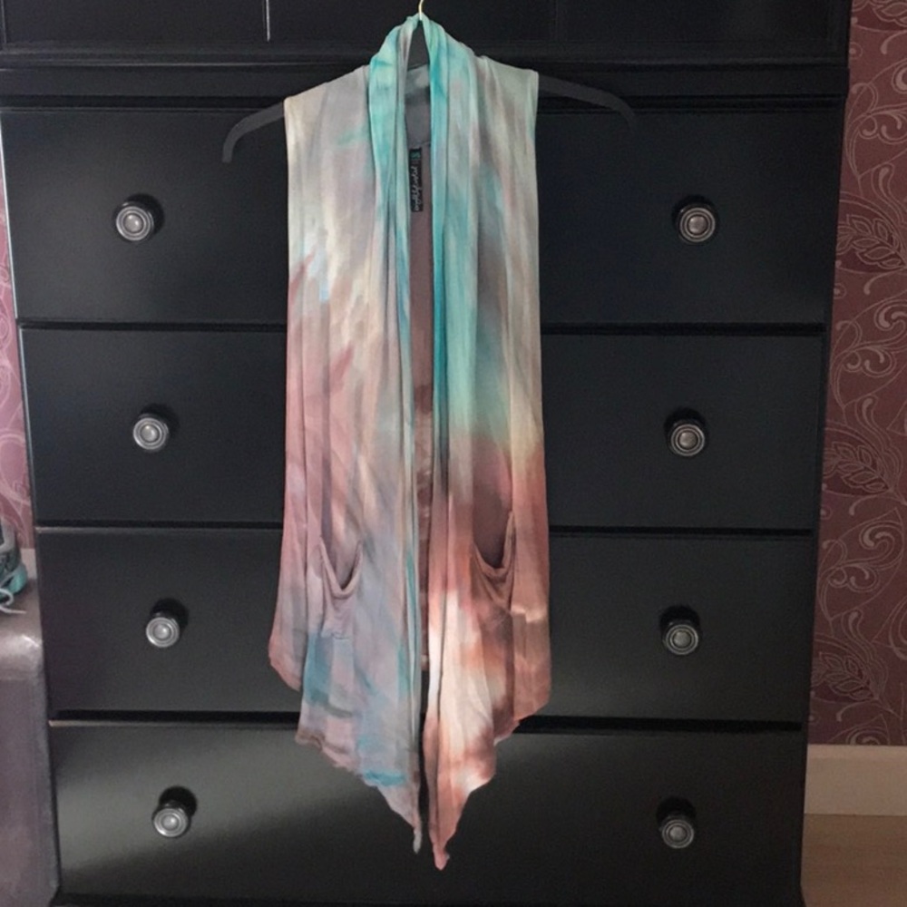 Brightly Twisted  tie dye Vest